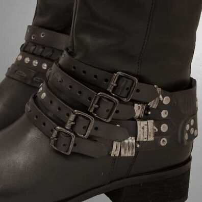 Pimp your boots: Qualität aus Italien - Stiefelband mit Nieten